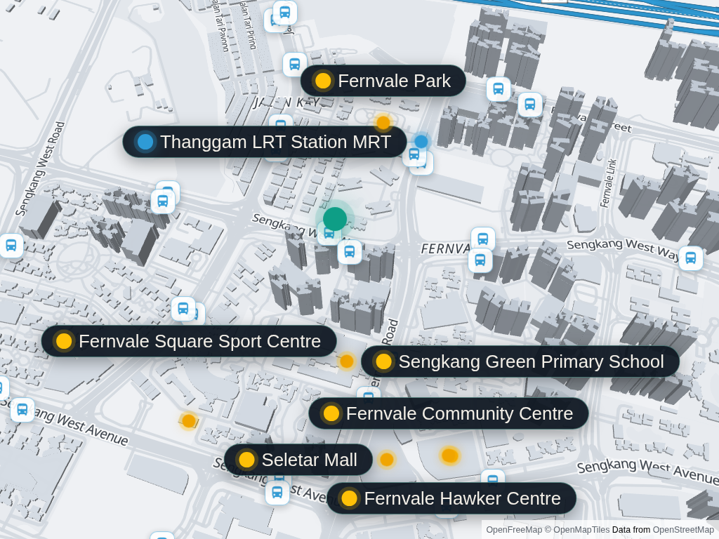 Map of High Park residences and nearby amenities